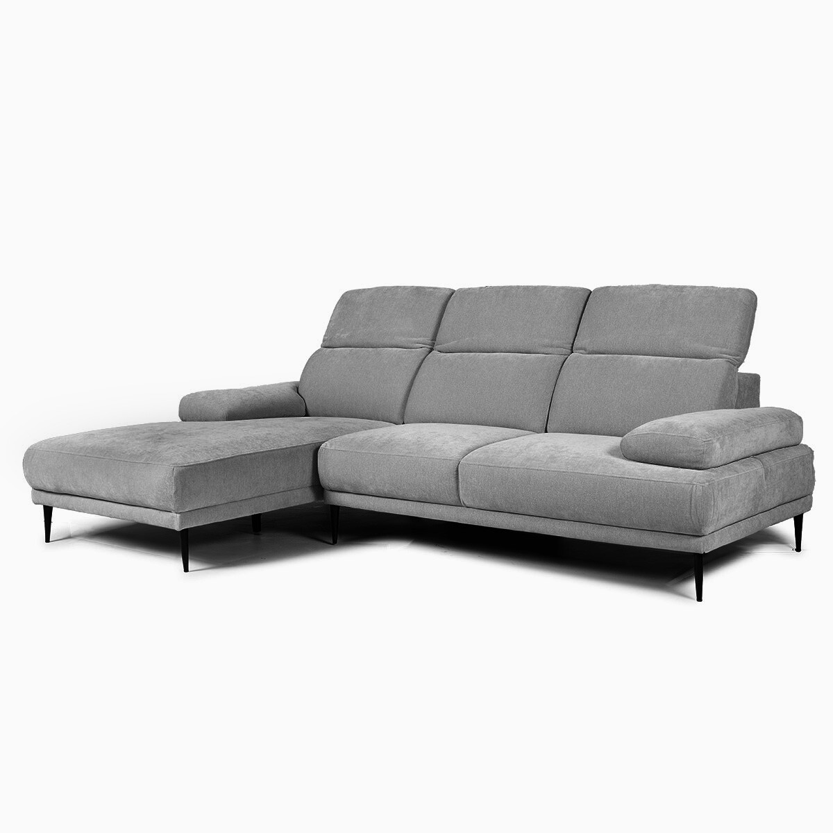 Rinconera Allegra- Tela Microfibra - Chaise Izquierdo - 6686-7 Gris 
