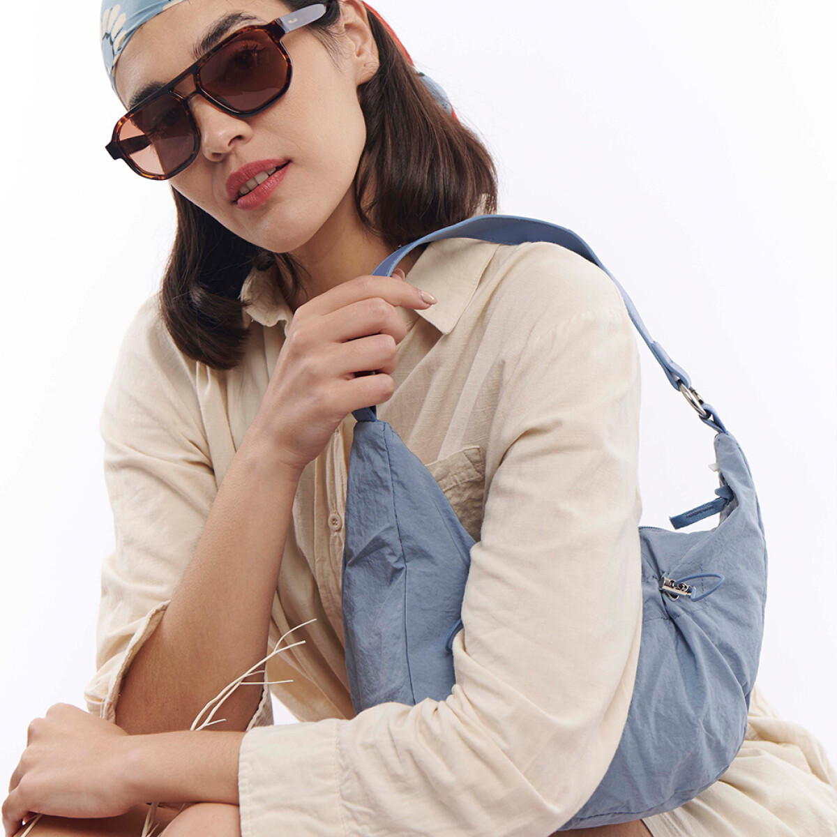 Morral banana - Celeste 