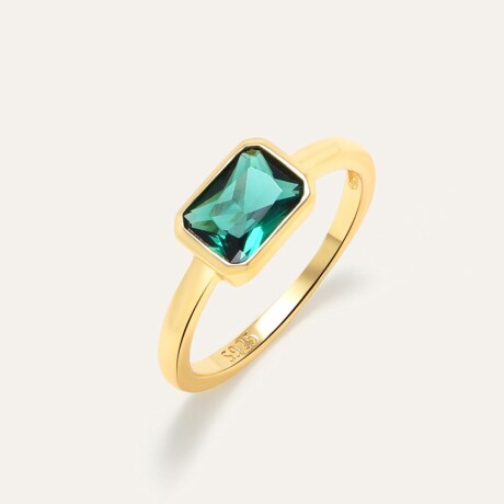 Anillo Absolut Green - Plata y Baño de Oro Anillo Absolut Green - Plata y Baño de Oro