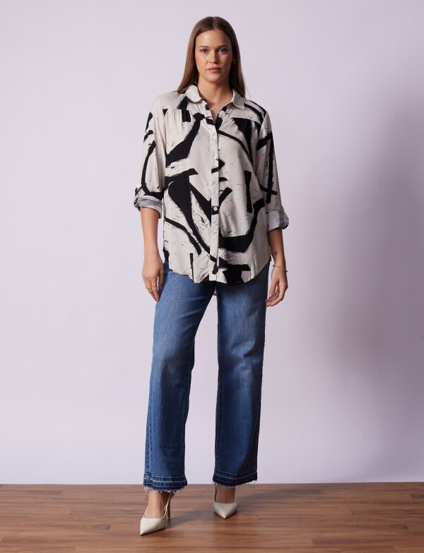 Camisola Print MULTI/NEGRO