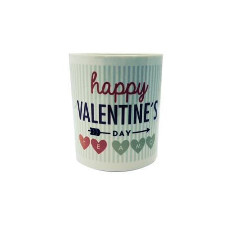 Taza "happy Valentine´s Day" Rayas Unica