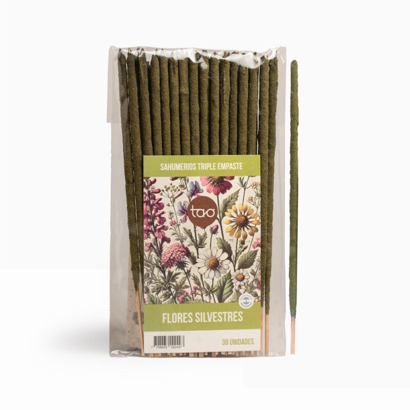 INCIENSO TAO TRIPLE EMPASTE SAGRADA MADRE X30 - PACK X2 Flores Silvestres