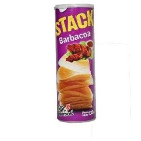SNACK PAPAS STACK TUBO 135G BARBACOA SNACK PAPAS STACK TUBO 135G BARBACOA