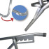 Sillón reclinable en aluminio King, 140 kg súper resistente AZUL MARINO