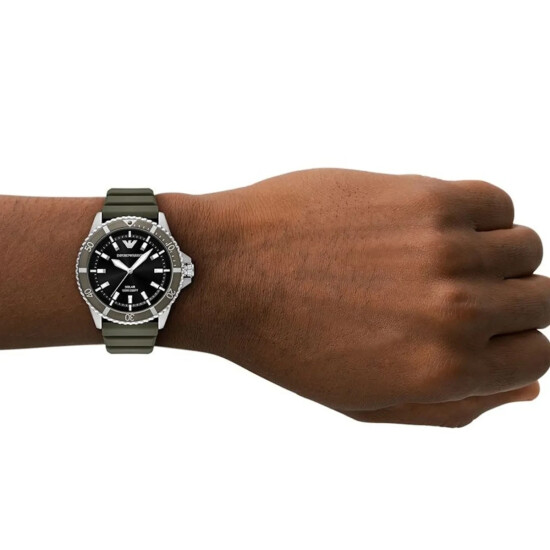 Reloj EMPORIO ARMANI WORD EXPLORER Silicona Verde Esfera 42mm 0