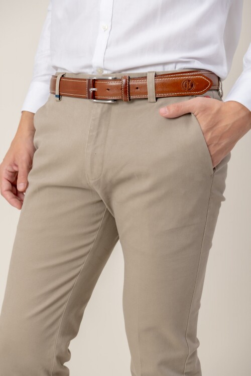 Pantalón Cotton Twill Beige