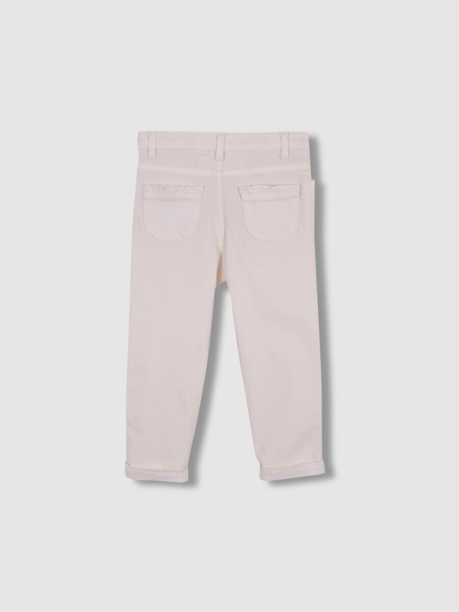 Pantalon Sarga Crudo Marfil