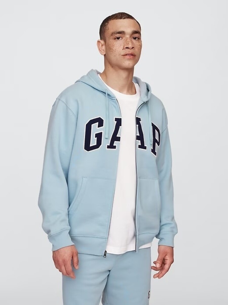 Canguro Con Cierre Logo Gap Hombre - Blue Ice 