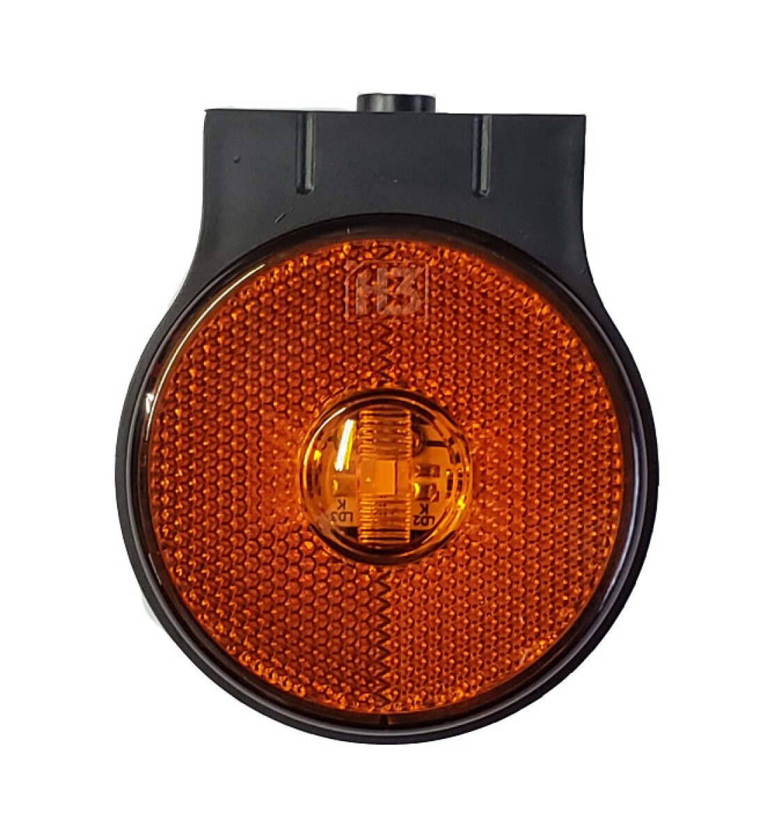 FAROL - LATERAL REDONDO 65MM C/SOPORTE AMBAR 12-24V FICHA H3 COMPONENTES 