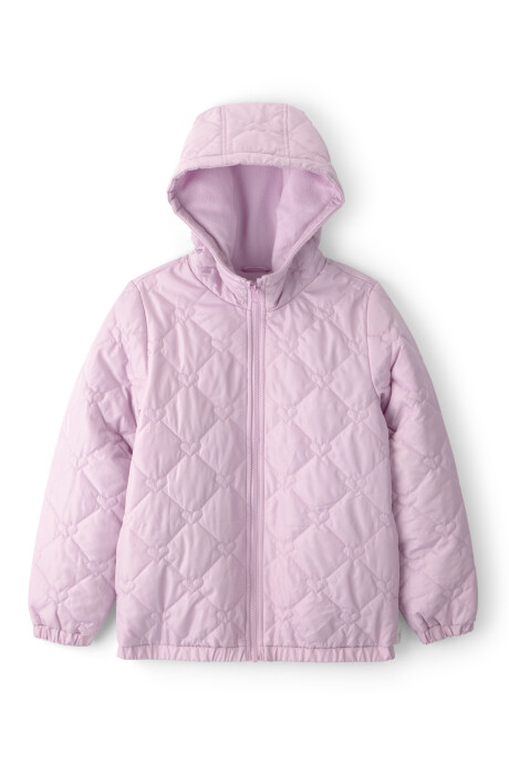 Campera resistente al agua, lila, diseño corazones. Talles 4-10 Campera resistente al agua, lila, diseño corazones. Talles 4-10