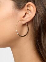 Aros Planos Con Abalorios multicolor
