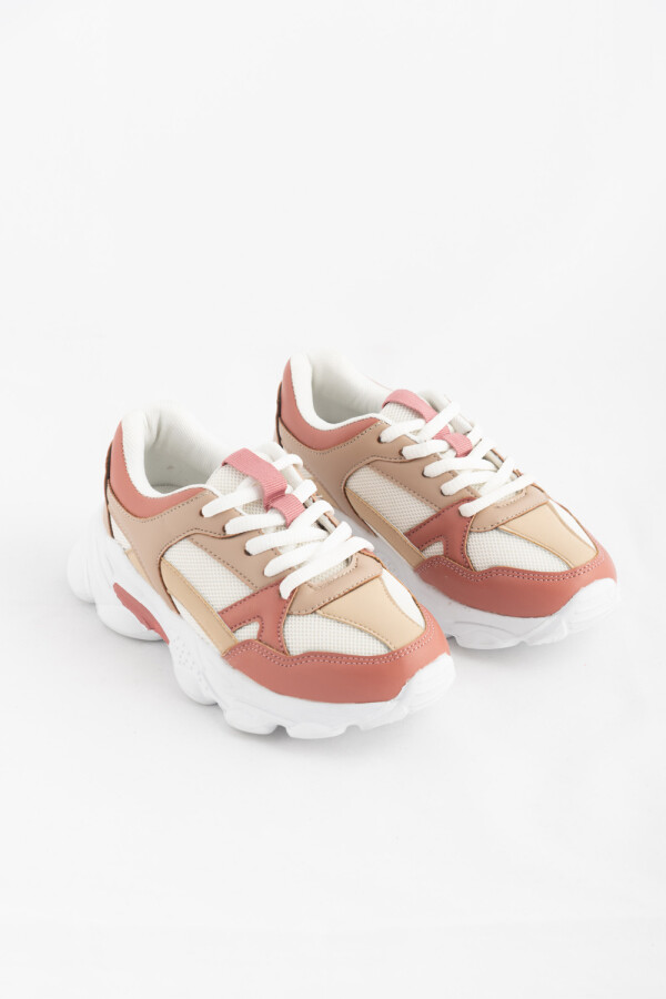 Zapatilla combinada Rosa