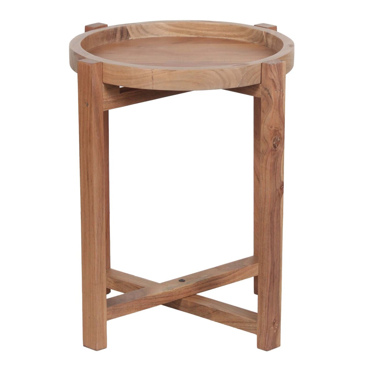 MESA AUXILIAR - MADERA MARRON BANDEJA CASTAÑO 