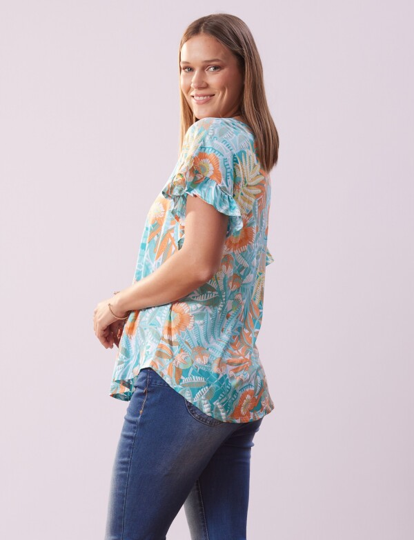 Blusa Printed VERDE/MULTI