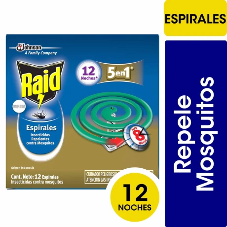 ESPIRALES RAID X 12 UNIDADES ESPIRALES RAID X 12 UNIDADES
