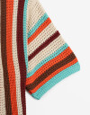 Knitwear Poncho Tejido Rayado - Combinacion Multicolor