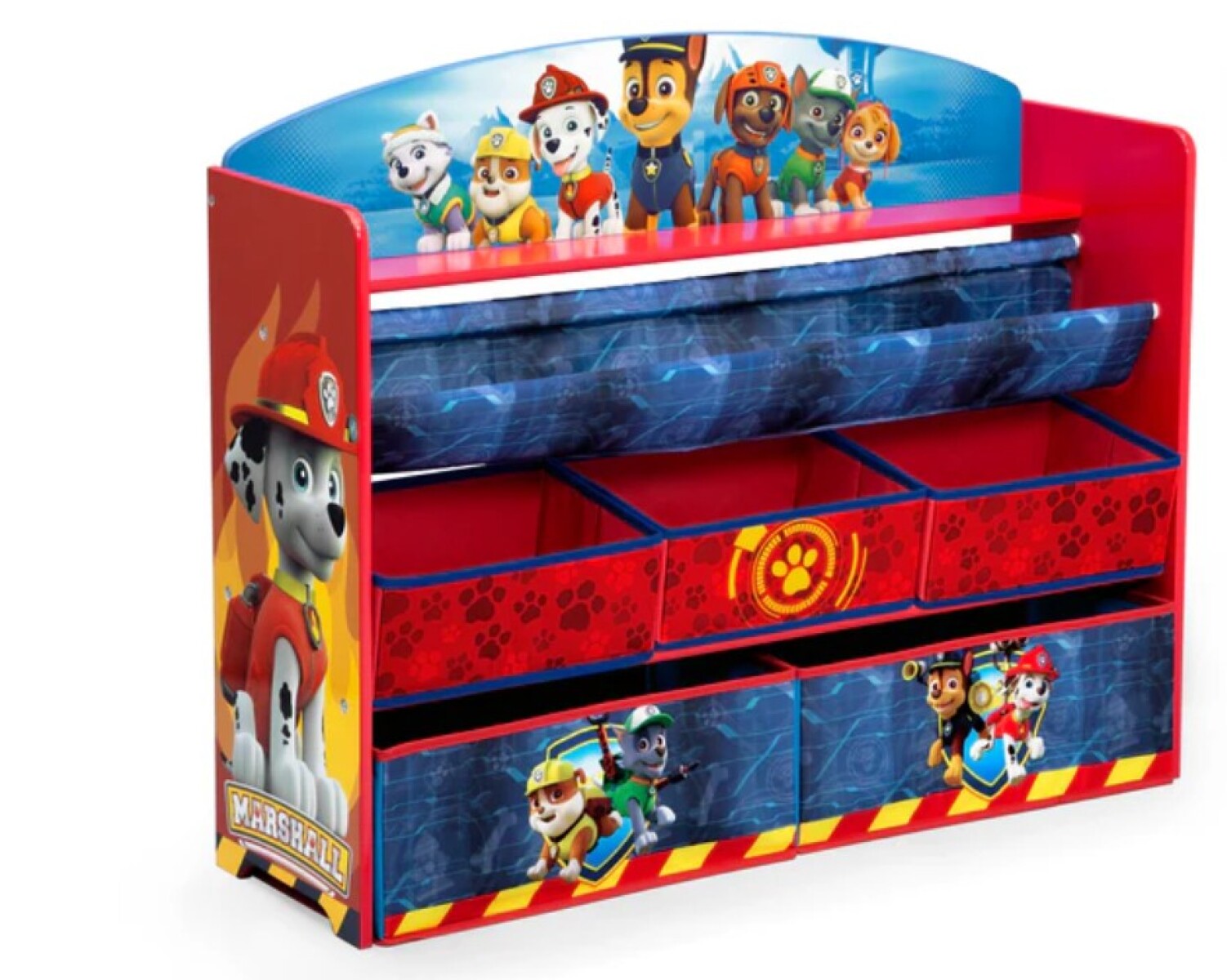 Organizador de libros y juguetes Deluxe Paw Patrol - 5 contenedores 