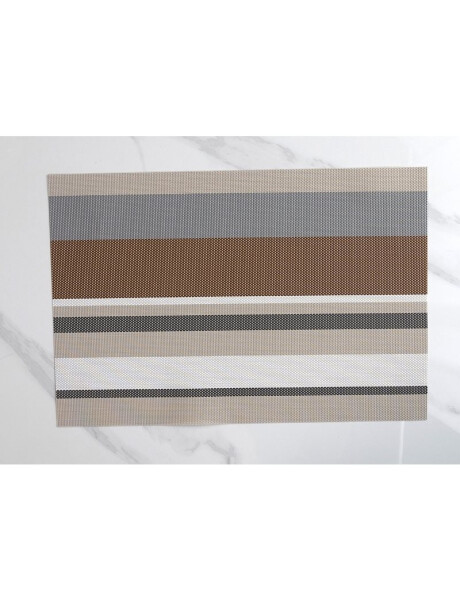 INDIVIDUAL PVC RAYADO 45x30CM TONOS BEIGE INDIVIDUAL PVC RAYADO 45x30CM TONOS BEIGE