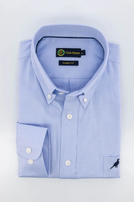Camisa clásica Botton down Celeste