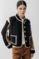 PRE VENTA Chaqueta Mena Negro y Camel