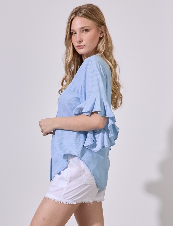 Blusa Tencel AZUL/MULTI