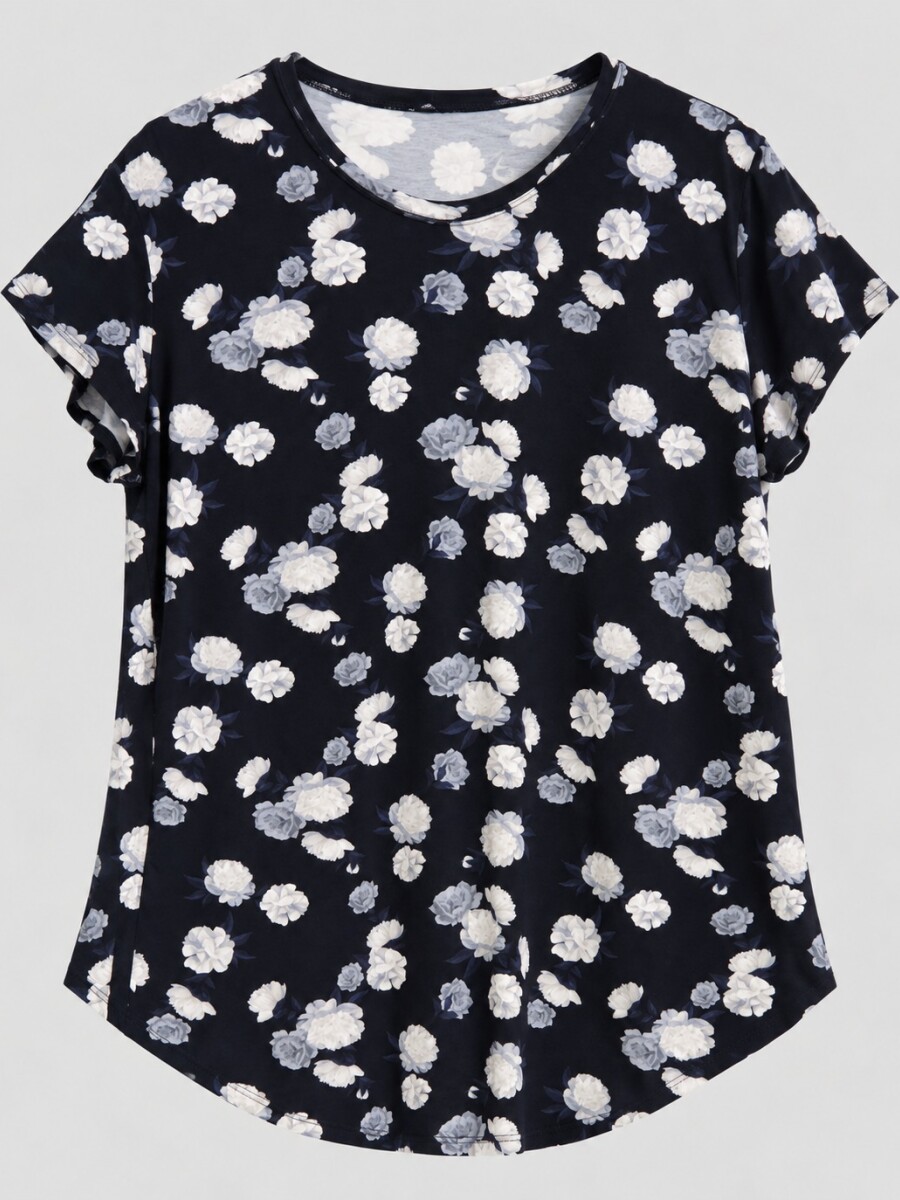 Remera Ruperta Azul flor