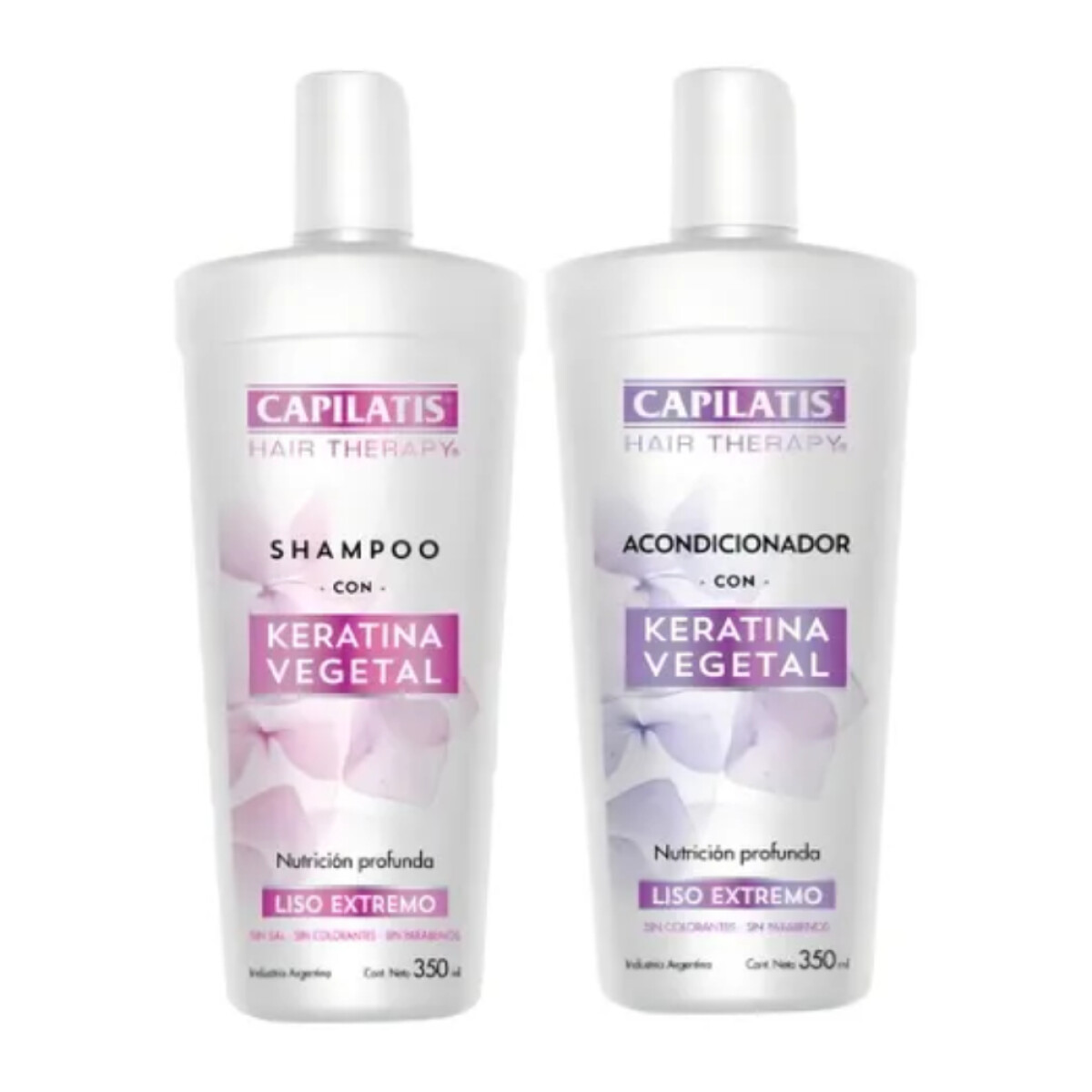 Pack Capilatis Keratin sin Sal Shampoo 350 ml + Acondicionador 350 ml 
