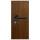 Puerta Interior en MDF con Marco y Cerradura Lumax Marrón Oscuro Lisa Herraje Negro