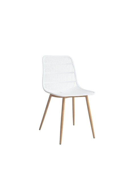SILLA ALASKA PP/METAL SIMIL MADERA BLANCO SILLA ALASKA PP/METAL SIMIL MADERA BLANCO