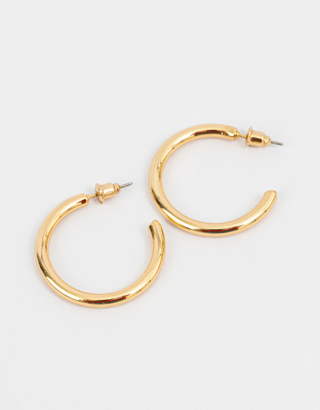 Aros Argollas Bañada en Oro Argollas Bañadas En Oro - Dorado