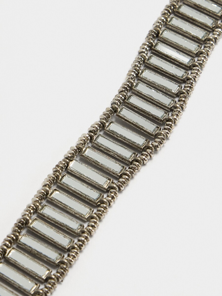 Choker De Barras Espejo plateado