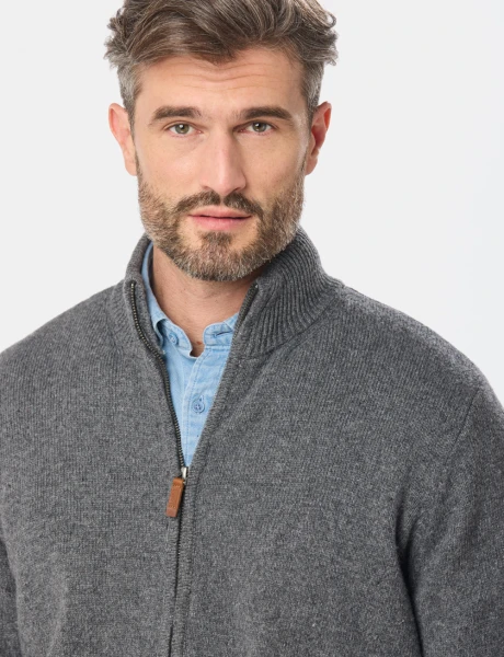 CAMPERA LANA TEJIDA Gris