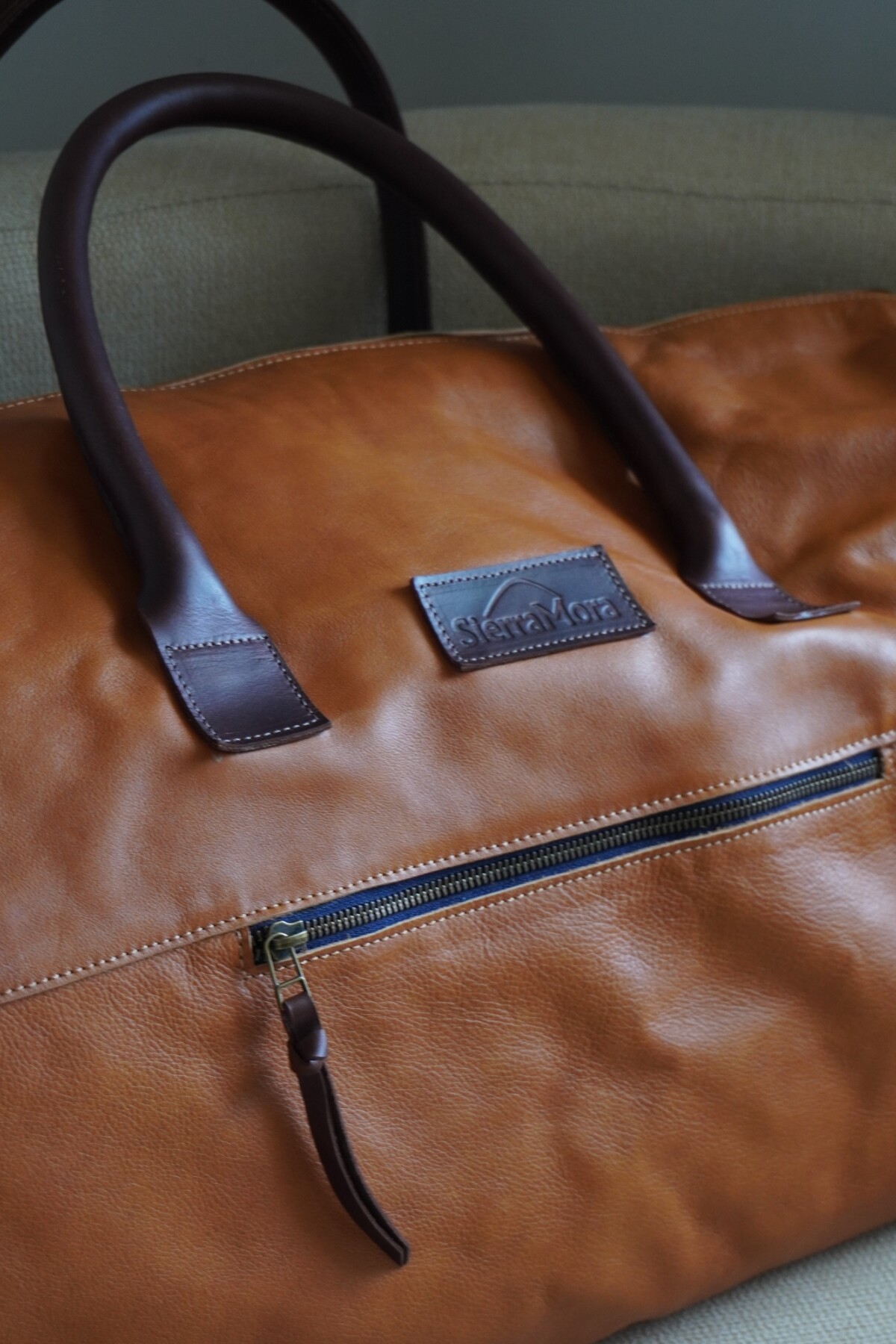 Weekender Bag Honey Blue Zip