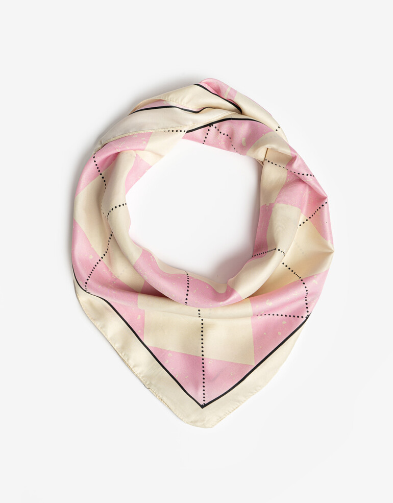 Pañuelos Raso Geométrico Pañuelo De Raso Rombos - Combinacion Multicolor