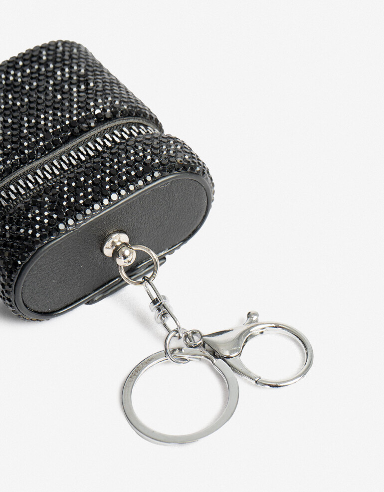 Llavero Strass Llavero Y Charm Mini Bag De Strass - Plateado Hematite