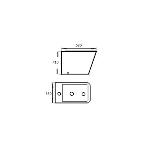 BIDET 1 AGUJERO BALKHASK BLANCO BRILLANTE 53X35X41 CM 000