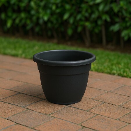 MACETA REDONDA 22cm NEGRO