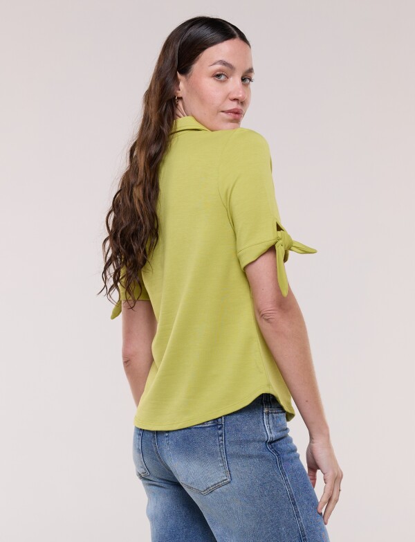 Camisa Tejida Bordado VERDE