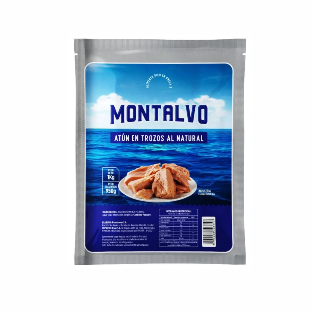 Atún en Trozos al Natural Montalvo - 1 Kg. 
