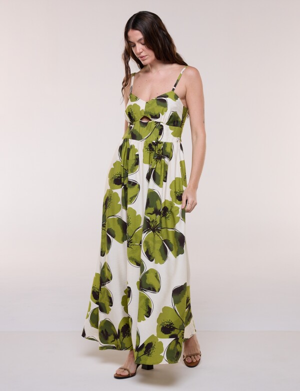 Vestido Maxi Flores VERDE/MULTI