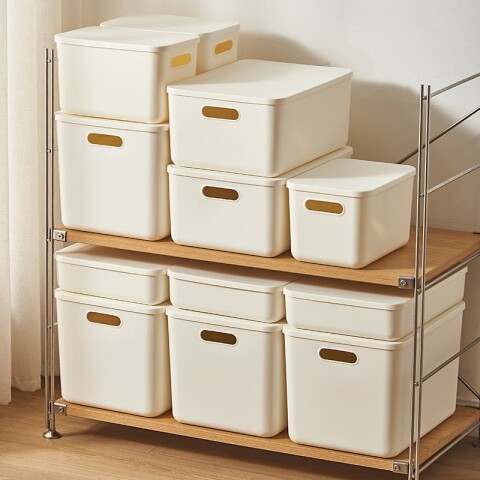 Caja de plástico con Tapa 36x26x8cm 8L Caja de plástico con Tapa 36x26x8cm 8L