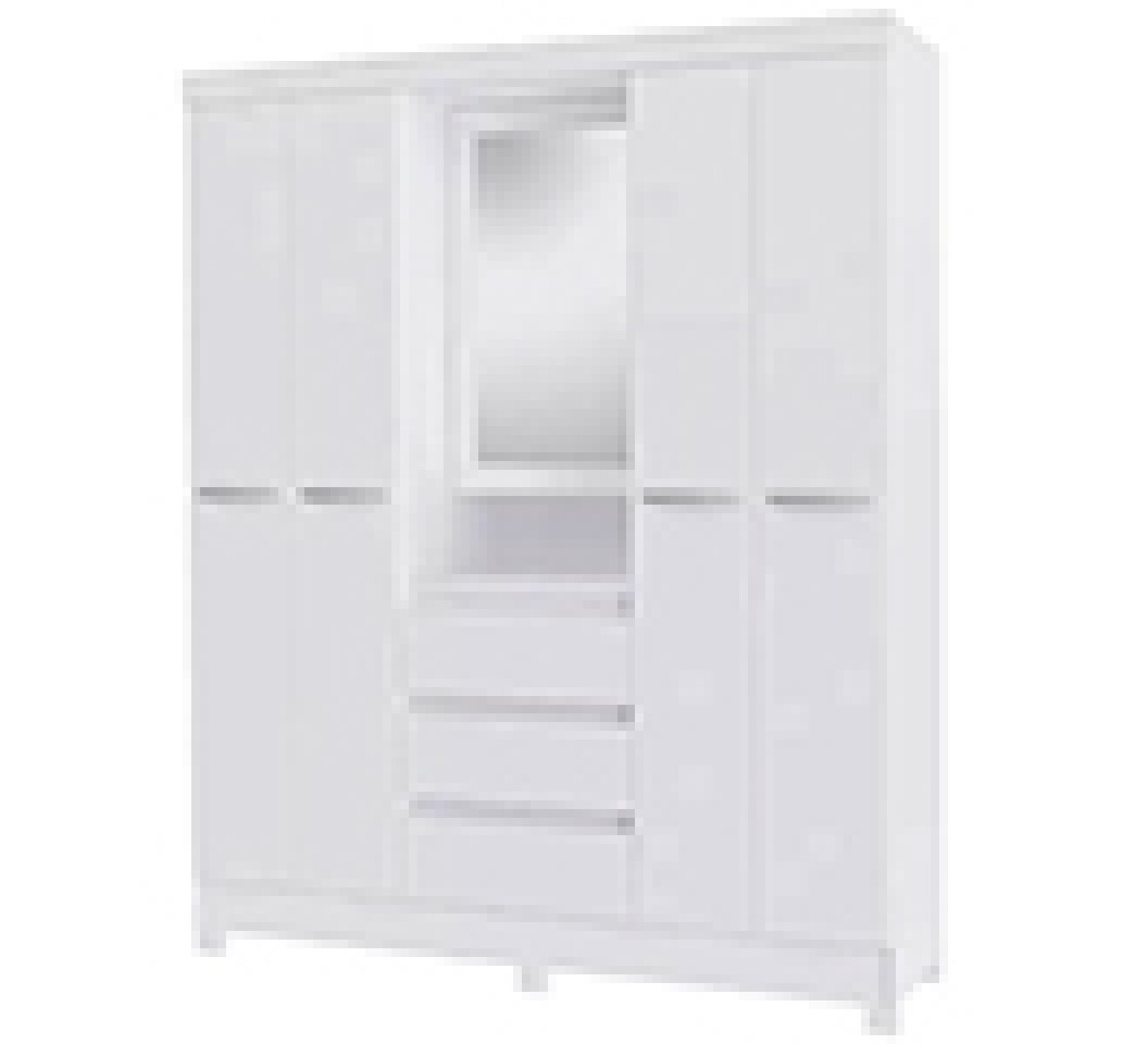 PLACARD MOBILI BELLUNO -4Ptas + 3Caj.-Comoda y Espejo Blanco - Sin color 