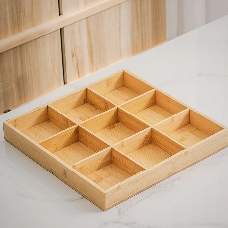 Caja Porta Te Bambu 9 Divisiones Largo 34cm x Ancho 34cm x Alto 5cm Caja Porta Te Bambu 9 Divisiones Largo 34cm x Ancho 34cm x Alto 5cm