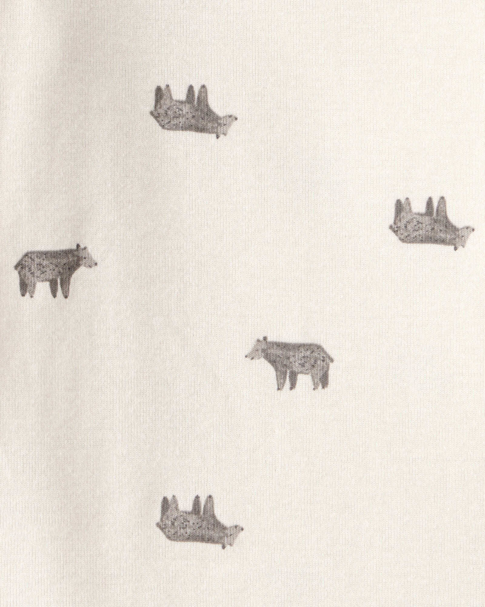 Set tres piezas, chaleco de sherpa, pantalón y body, diseño oso Sin color