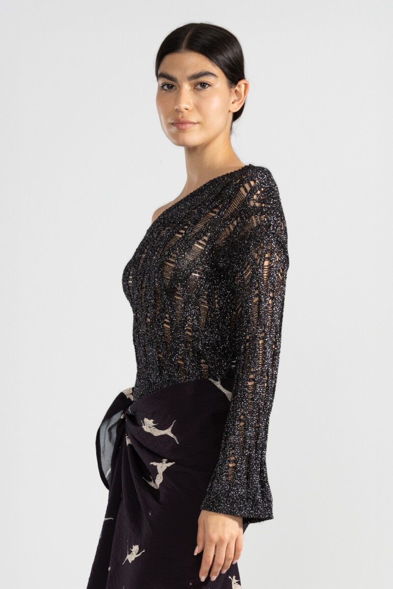 LARA KNIT TOP Black