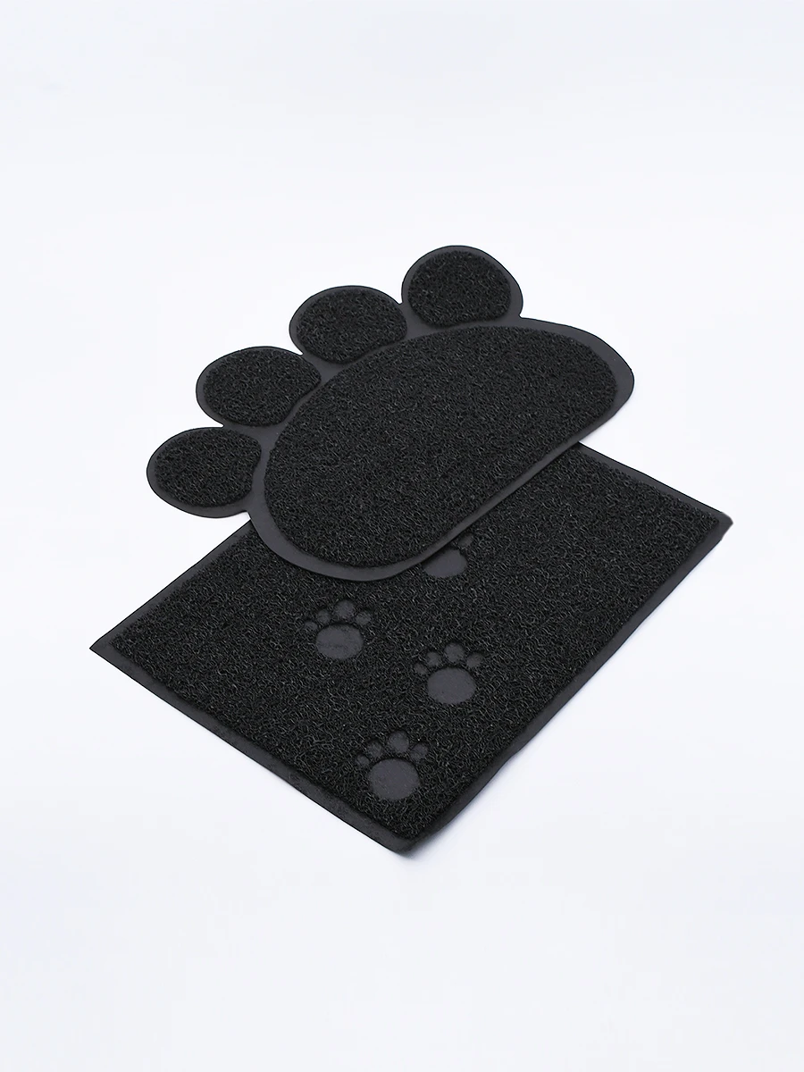 ALFOMBRA HUELLA SET X 2 - NEGRO 
