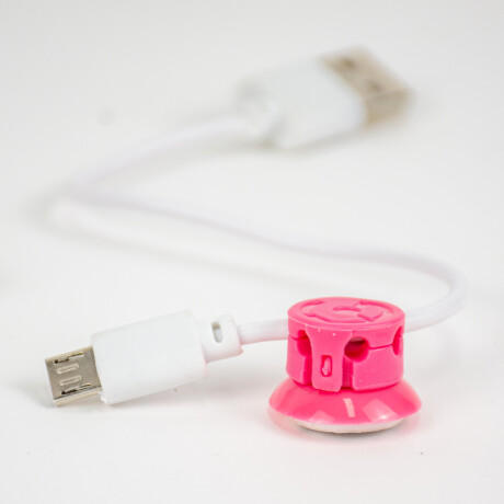 Identificador organizador de cables Rosado