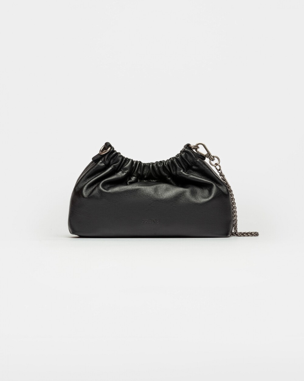 Mini bag Gina en cuero liso Negro