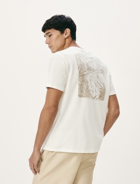 CAMISETA MANGA CORTA CON ESTAMPA BLANCO