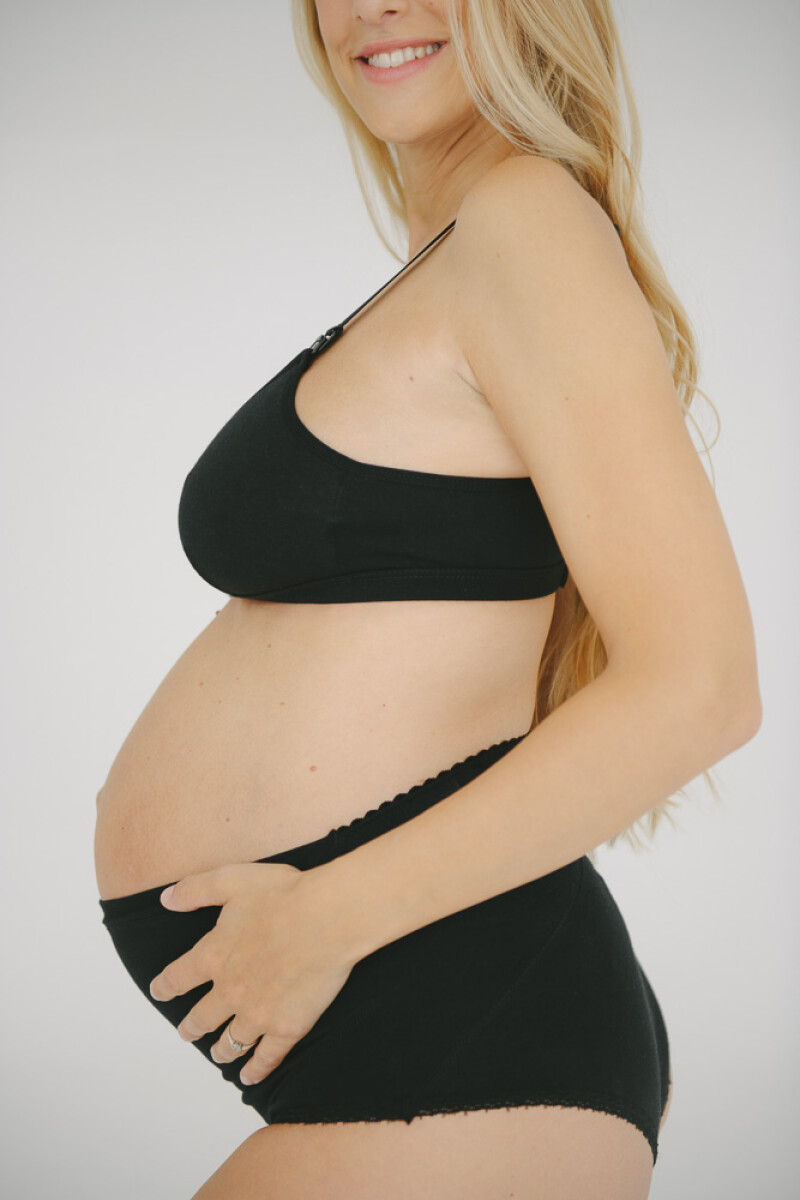 Bombacha Maternal Rita Algodón – Embarazo y Postparto Negro